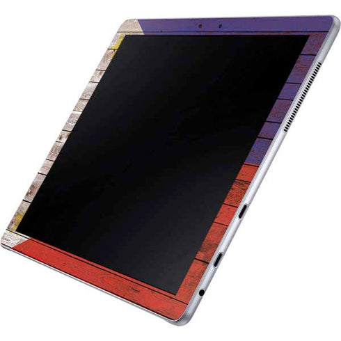 Philippines Flag Dark Wood Galaxy Book 12in Skin